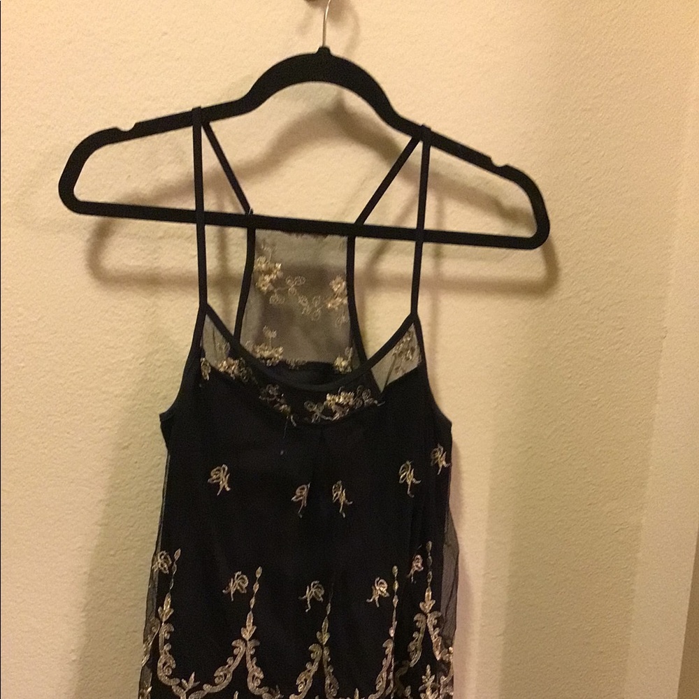 Black and gold tank top